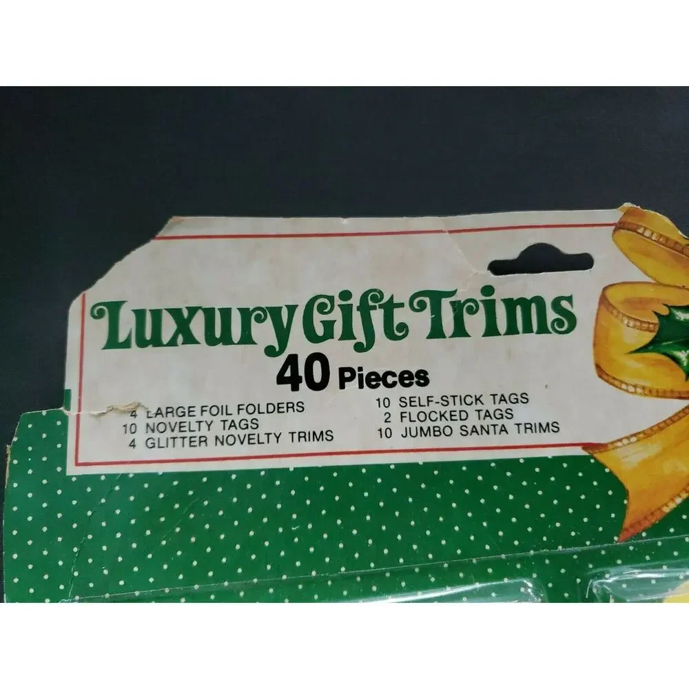 Vintage Luxury Gift Trims Christmas Gift Tags 40 Pieces New in Package RARE‎